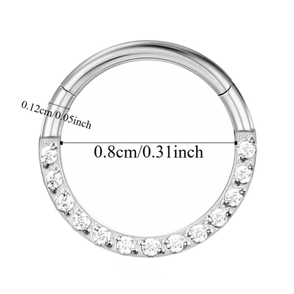 Titanium Golden Cartilage Earrings Shiny Piercing Lip Ring Elegant Rhinestone Nose Ring  Banquet