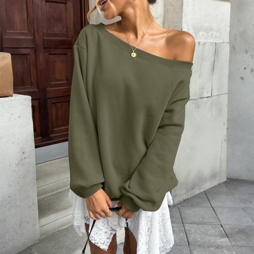 Women's Solid-color Fashionable Long-sleeved Top