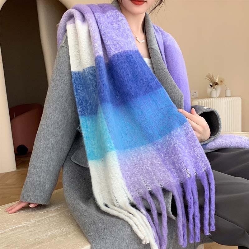 Winter New High-end Thickened Warm Scarf Women's Winter Imitation Cashmere Scarf Scarf Shawl Fashion