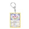 Anime Cartoons Acrylic Key Buckle for Mew Raichu Starly Braixen Skitty Eevee Evolutions Team Rocket Self-Made Card Key Ring Gift