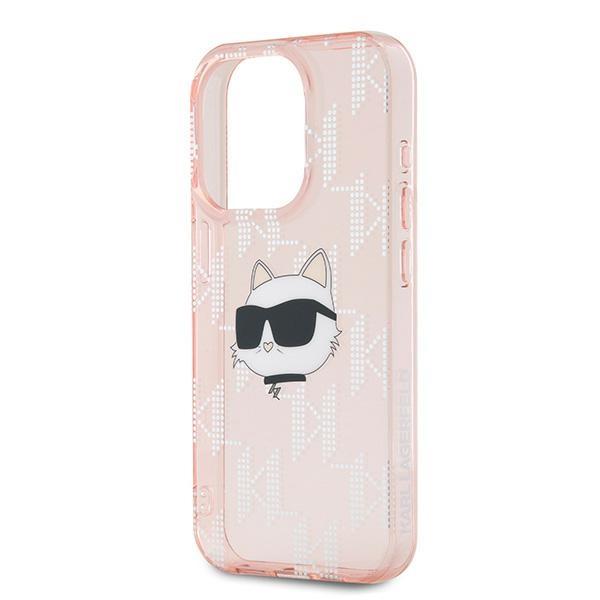 Karl Lagerfeld Klhcp15Lhklpchp Iphone 15 Pro 6.1 Różowy/Pink Hardcase Iml Choupette Head & Monogram