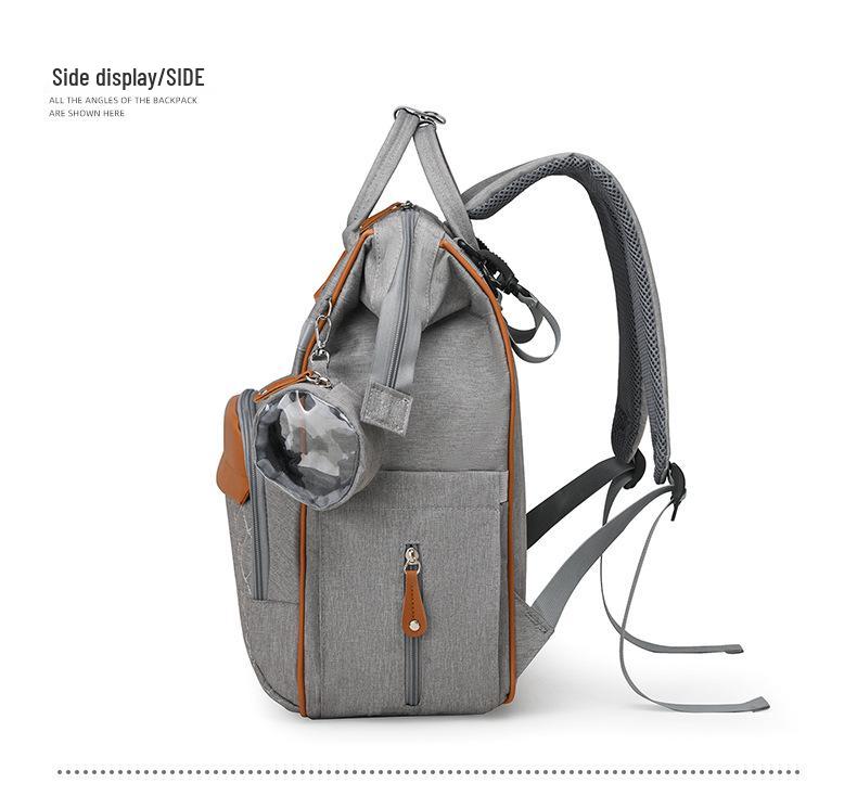 2024 High-End Winter Mommy Backpack: Wet & Dry Separation, Large Capacity, Double Shoulder, Perfect for Outings with Baby.
