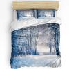 Forest Snow Landscape Beautiful 3pcs Bedding Set For Bedroom Double Bed Home Textile Duvet Cover Quilt Cover Pillowcase