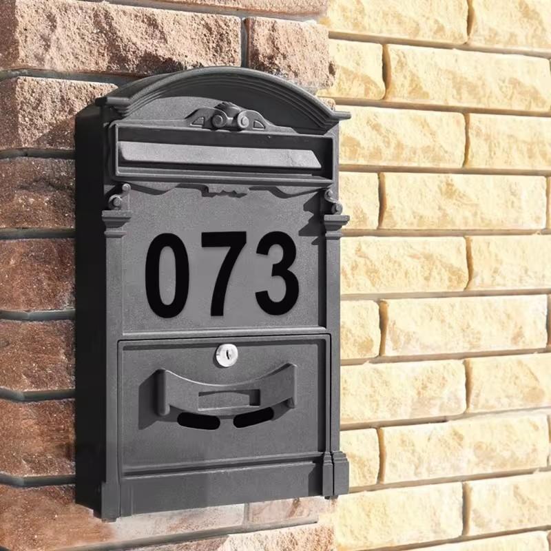 0-9 Car License Plate Reflective Number Label Stickers Waterproof Invisible Number Stickers Highly Reflective Vinyl Sticker