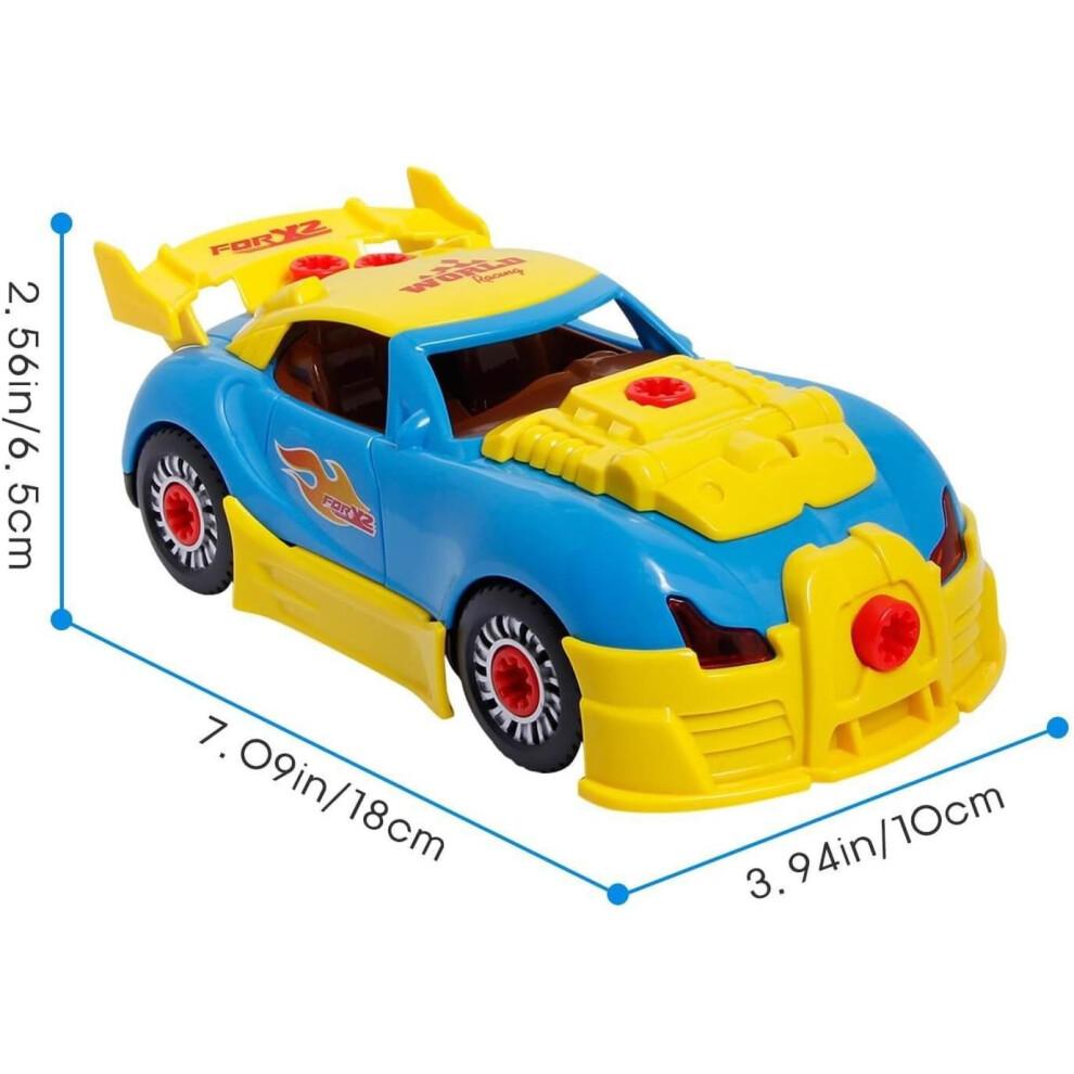 Construction Toy Take Apart Toys Car Racing, 30 Pieces, Build Your Own Car Kit With Electric Drill Tools, Best Gift Present