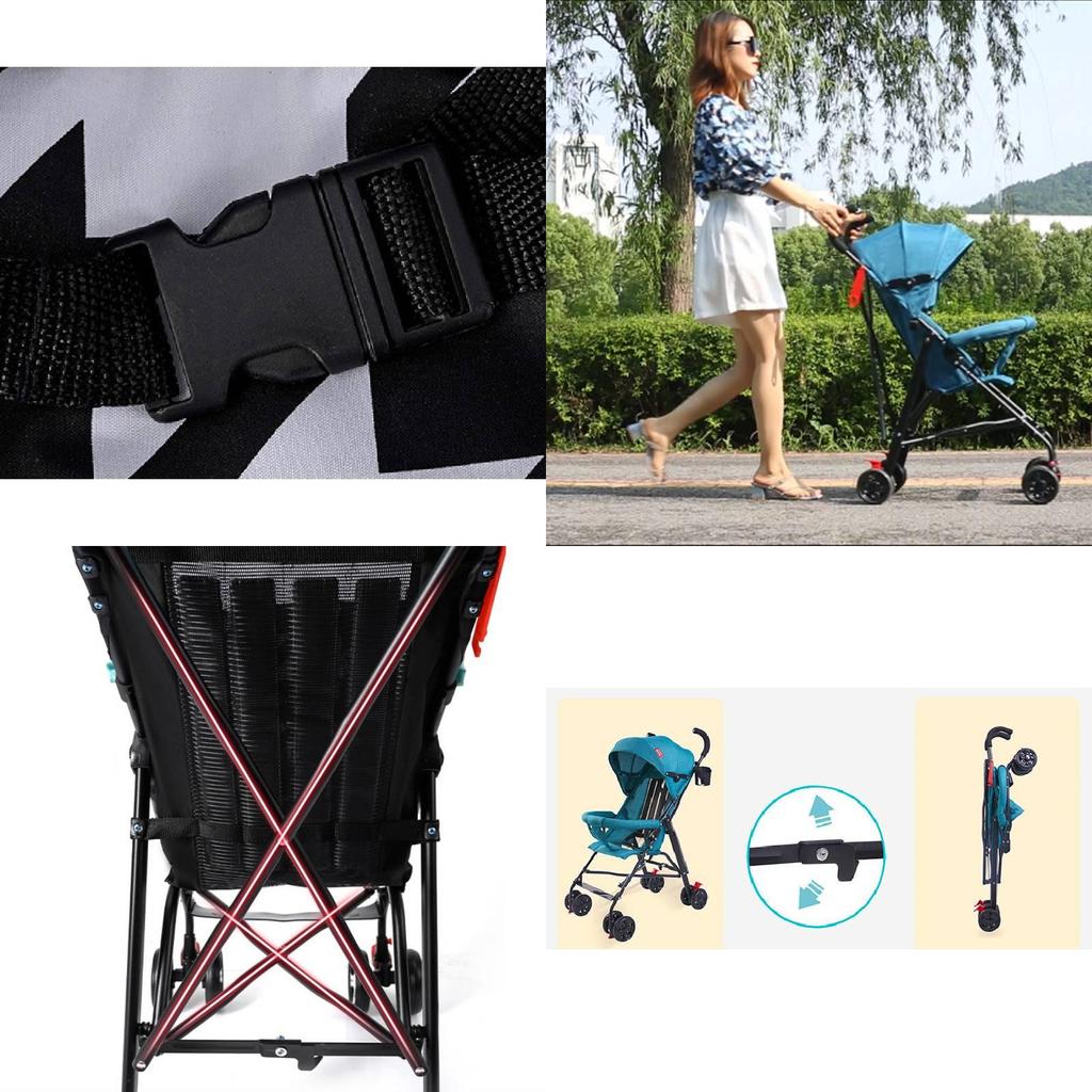 Stabiler Stahlrahmen Kinderwagen Praktisches faltbares Regenschirmdesign für Reisen