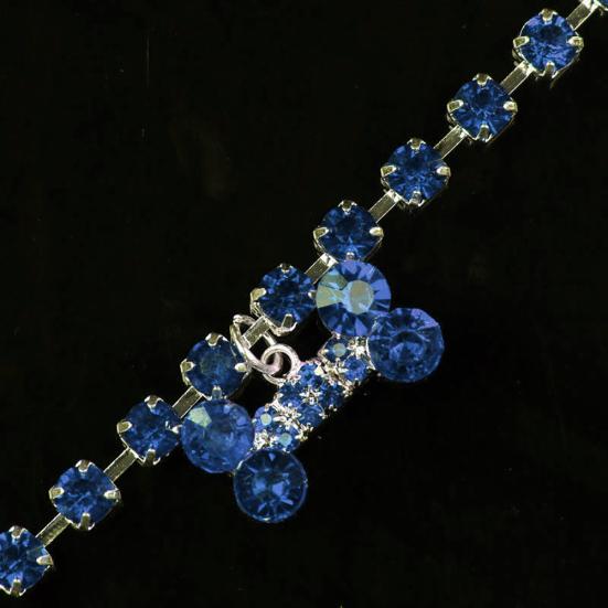 Bone Heart Pendant Rhinestone Necklace Collar for Puppy Pet