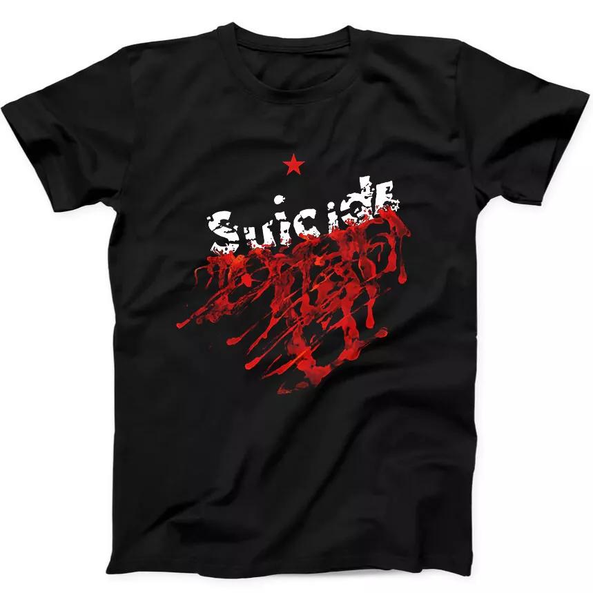 Suicide New Wave Punk Band Music Gift Tee Black T Shirt 137