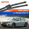 For Honda Civic 11 FE FL -2024 Wiper Front Wiper Blades Windshield Windscreen Window Brush 24"+19"