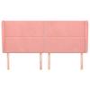 Headboard with Ears Pink 163 X 23 X 118 128 Cm Velvet