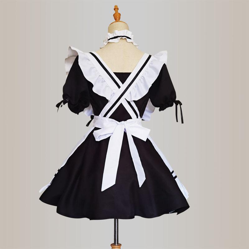 New Cosplay Red Wine Sweetheart Maid Dress Cute Maid Dress