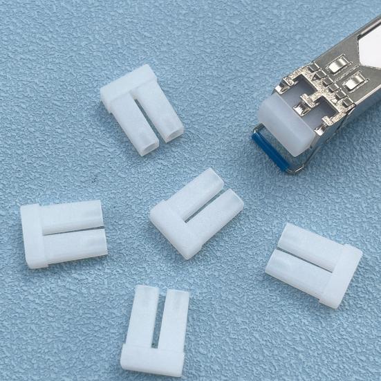 10Pcs LC Dust Caps SFP XFP SFP+ Fiber Optic Optical Transceiver Module Duplex LC Black Rubber Anti-Dust Covers Protectors Guards