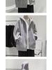 Men's Hong Kong Style Cardigan Hoodie - Loose Fit, Plus Size, Casual Spring/Autumn Jacket.