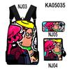 Traditional Creative Cool The Gaslight District 3D Designed 3pcs/Set Learner Student Bags Everyday Laptop Knapsack Backpack Meal Tote Pencil Pouch