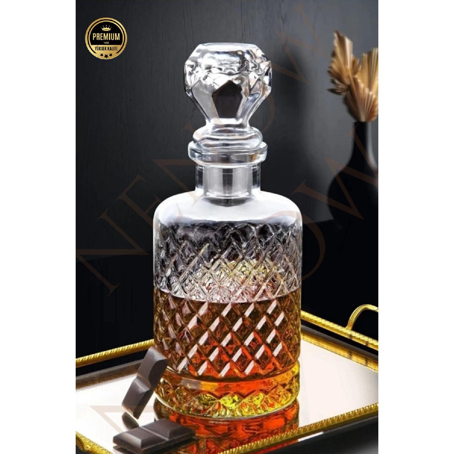 

Glass Carafe With Lid, Glass Jug Carafe, Glass Carafe With Lid, Whiskey Bottle 1250 Cc