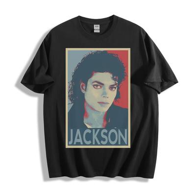 Maglietta Icona Pop Michael Jackson Rossa Blu Retro Unisex