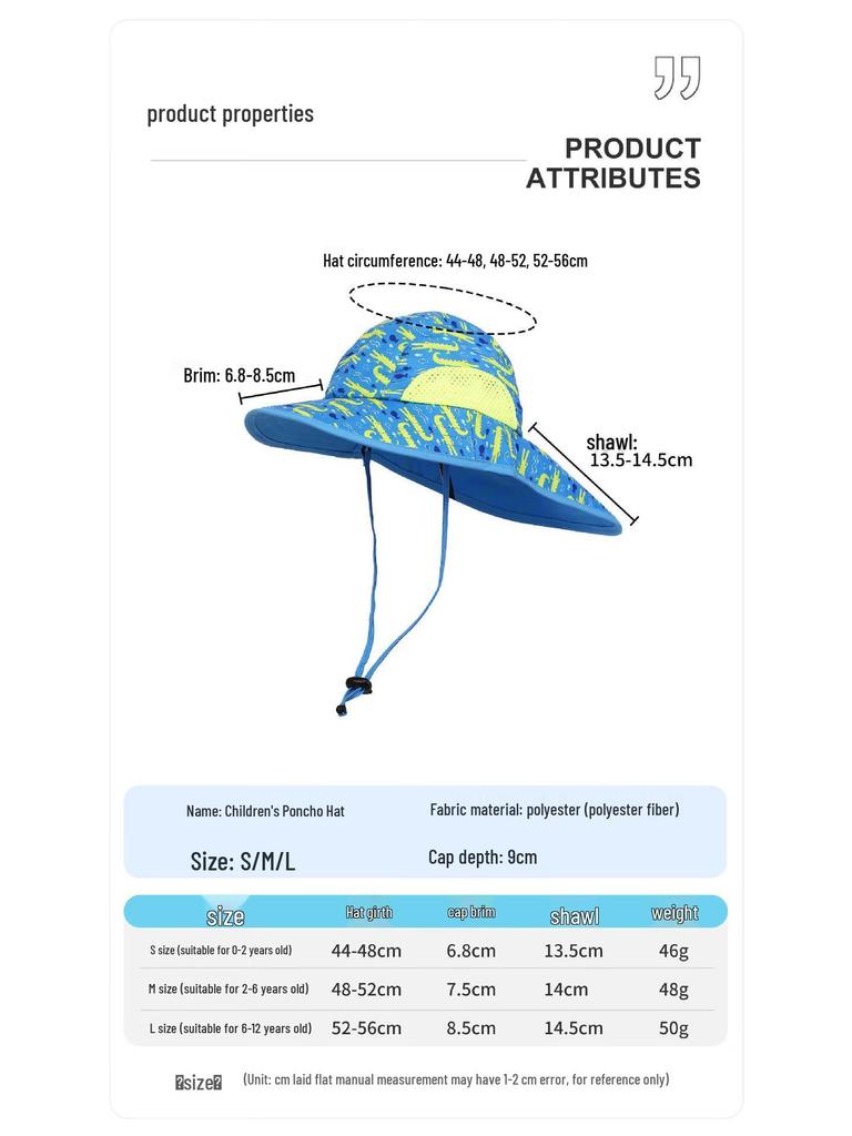 Kids' Breathable Quick-Dry Sun Hat