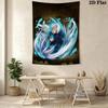 Green Flame Warrior Tapestry Tapestry Background Cloth Fashion Print Soft Home Decor Christmas Gift