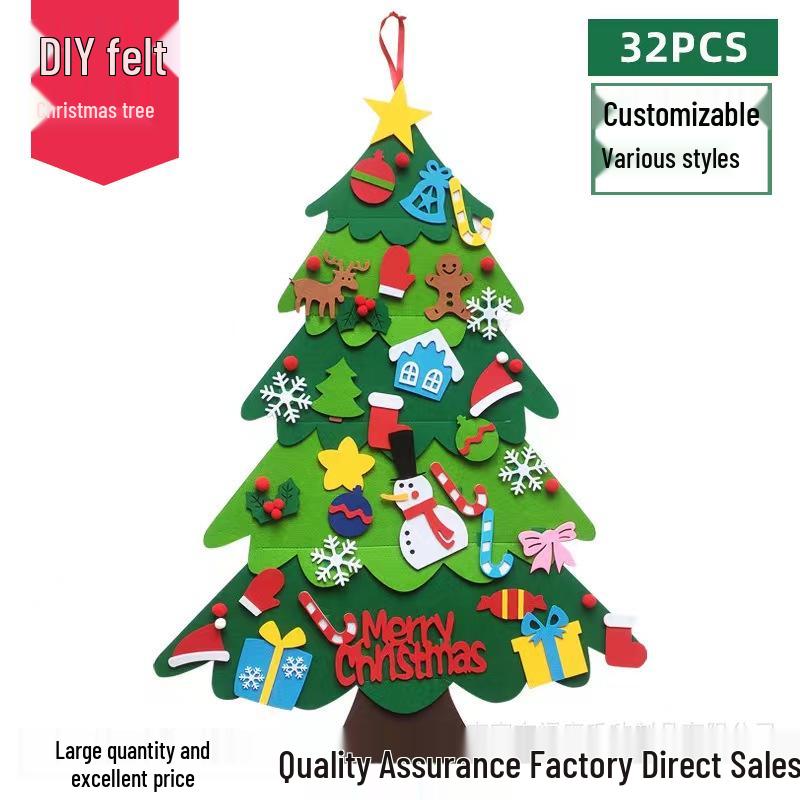 Children s DIY Non-Woven Felt Christmas Tree Decoration Pendant