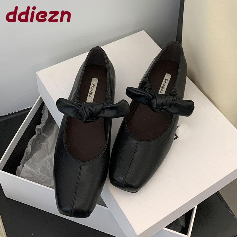 Modische Damen-Halbschuhe mit Höhenvergrößerung Damen Mary Janes Schuhe 2025 Neue Mode Schmetterlingsknoten Damen Ballerinas Slipper