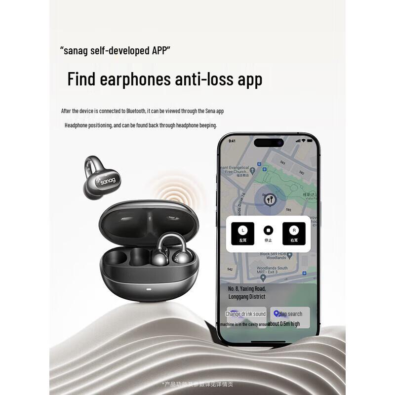 SANAG S8S AI Bone Conduction Ear Clip Headset