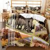 Reactive Printing Watercolor Painting Bohemian Elephant Bedding Set Winter Duvet Cover Sets Kids Adult Home Textile Bed Cover