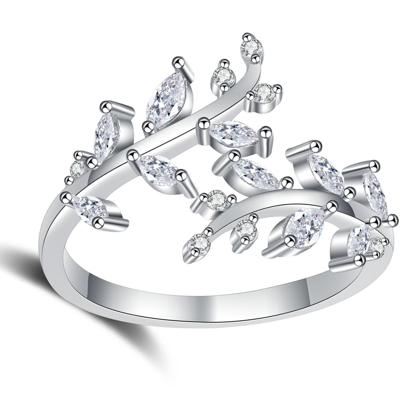 

Легкое медное кольцо в виде дерева с искрящимися кристаллами, кольцо в виде ремесленной ветви с камнями для повседневной носки белый