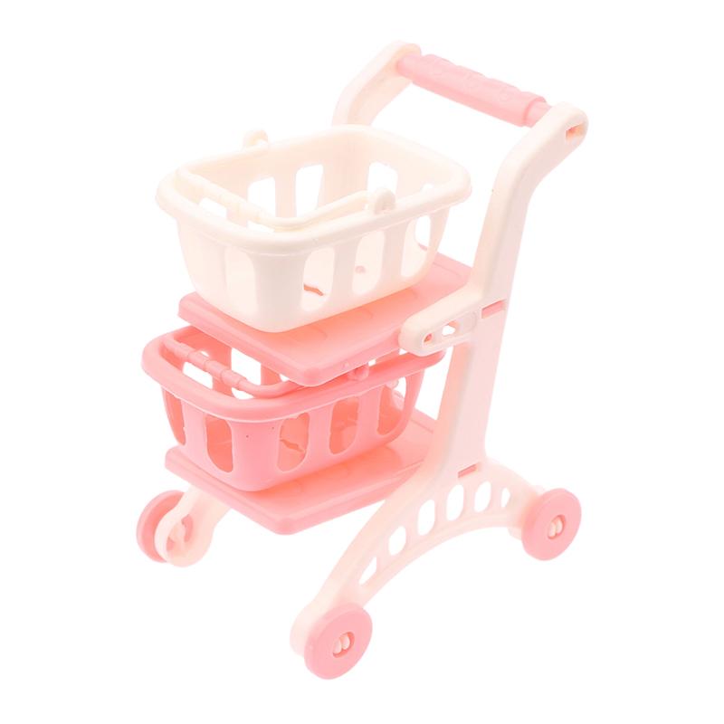 1/12 Κουκλόσπιτο Προσομοίωση Μίνι Καλάθι Σούπερ Μάρκετ Καροτσάκι Μωρού Μοντέλο Καλαθιού Αγορών Αξεσουάρ Διακόσμησης Κουκλόσπιτου