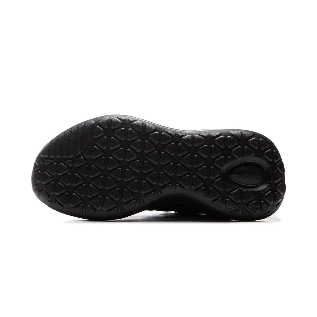 Li Ning Cloud Wave Lace Versatile Fashion Shock Absorption Non-Slip Wear-Resistant Low-Top Casual Shoes Women Casual Shoes Black AGLU300-1