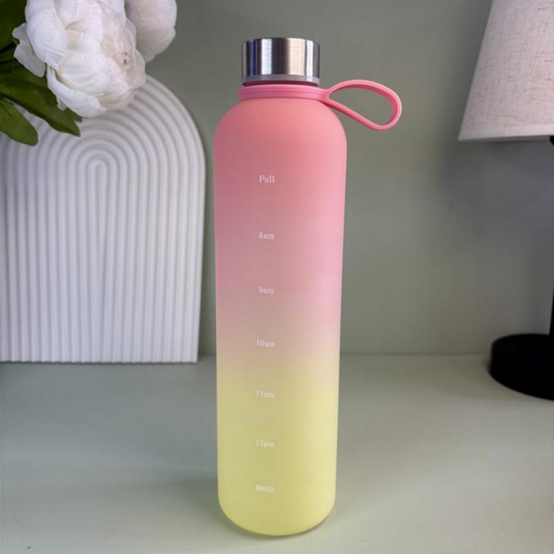1000ML Handle Scrub Gradient Water Bottle, Large Capacity Space Cup for Outdoor Sports and Portable Use sports water bottle 1000ml