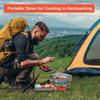 Portable Camping Gas Stove, Mini Foldable Windproof Burner, Outdoor Cooking Utensil for Hiking, BBQ, Picnic, Travel