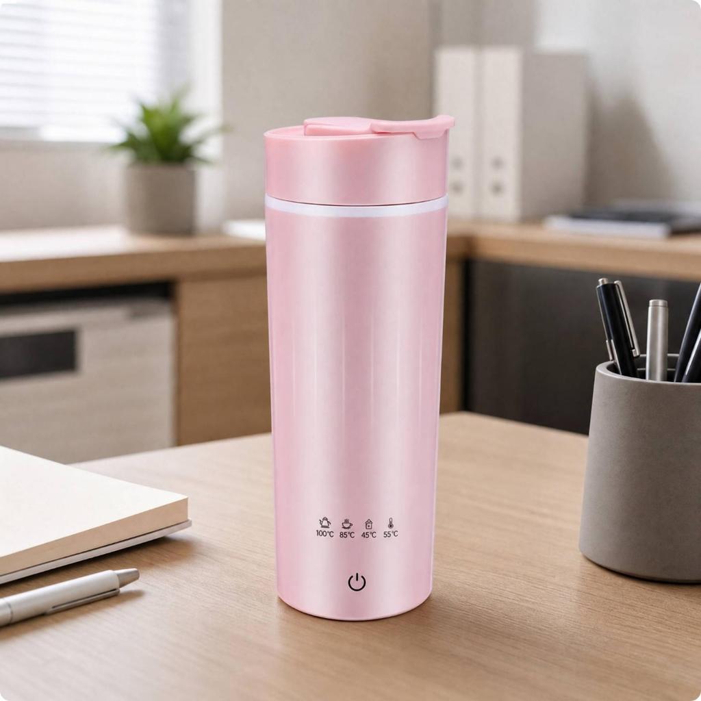 Portable Electric Heating Cup Auto Shutoff with Stainless Steel Liner Compact