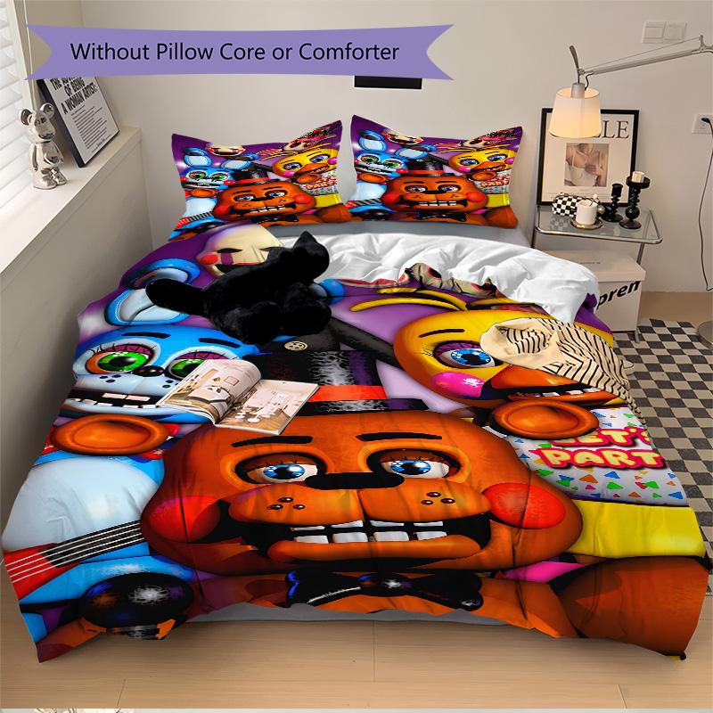 Five Nights Freddy'S Characters Print 3Pcs Bedding Setduvet Cover With 2 Bedropillowcase Home Birthday Gift