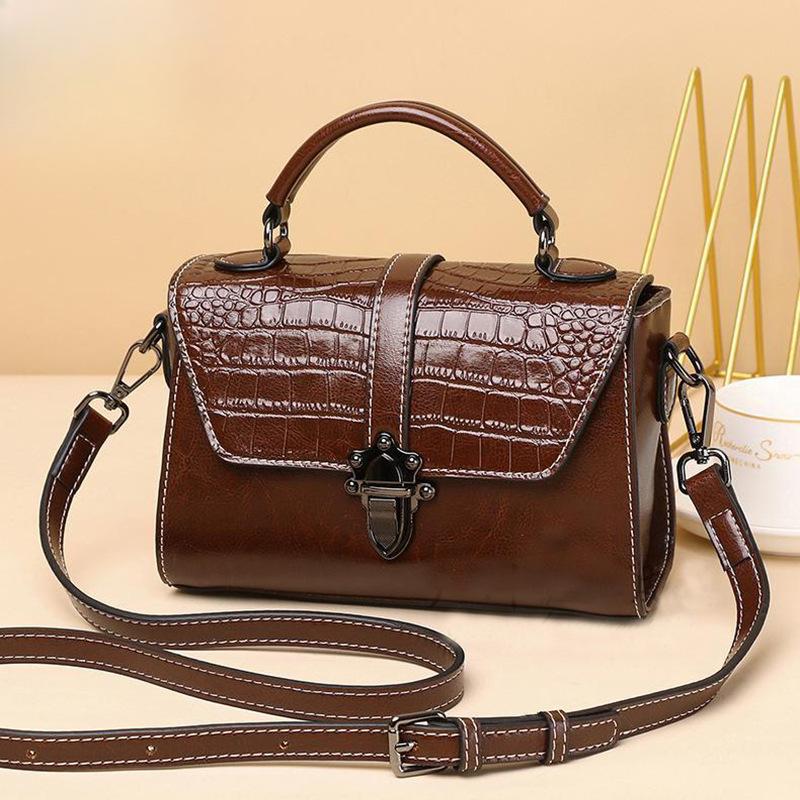 Geantă de mână din piele, la modă, versatilă, de umăr, pentru femei, trendy, casual, din piele de vacă, geantă messenger, nouă