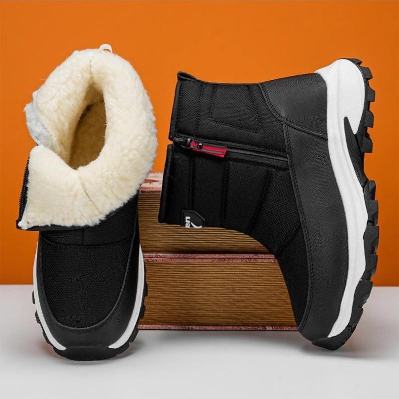 Mens Snow Boots Thickened Plush Warm Cotton Shoes Outdoor Non-slip Platform Boots 2026New Winter Boots for Men Botas Para Hombre