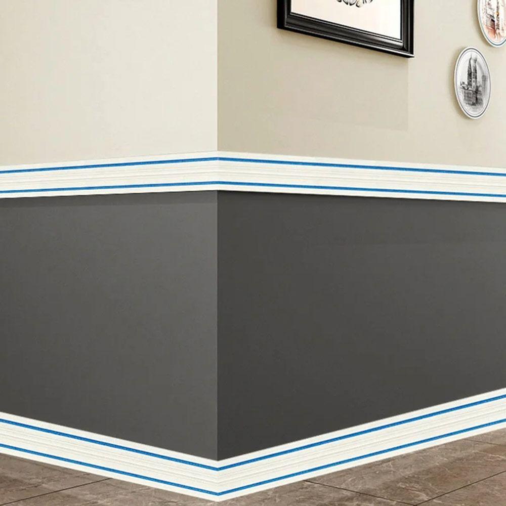 Self-adhesive Wall Trim Line 230cmX14cm 3D Skirting Line Portable Wall Stickers  Home Decor