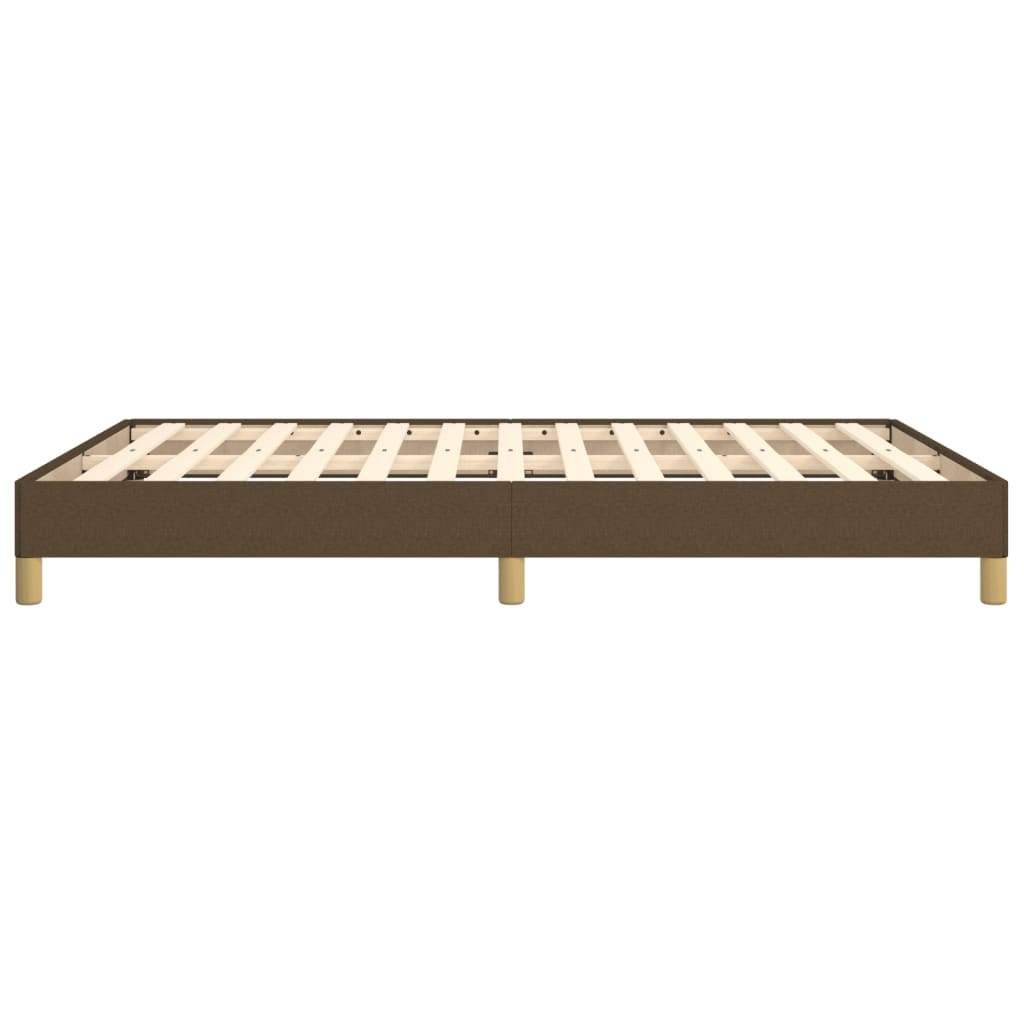 Vidaxl Bed Frame Without Mattress, Dark Brown, 140X190 Cm, Fabric