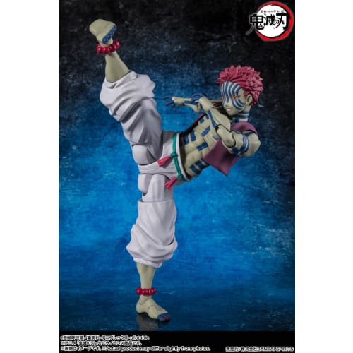 TAMASHII NATIONS S.H.Figuarts Demon Slayer: Kimetsu No Yaiba Akaza, Approximately 145mm, PVC & ABS Painted Action Figure