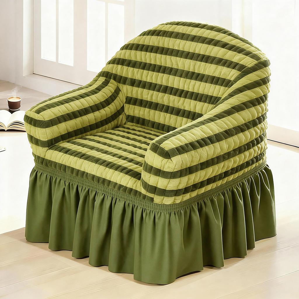 Full Coverage Fabric Sofa Cover Single Seat Slipcover Solid Color Minimalist Non Slip Cat Scratch Resistant Multi Color Options For All Seasons