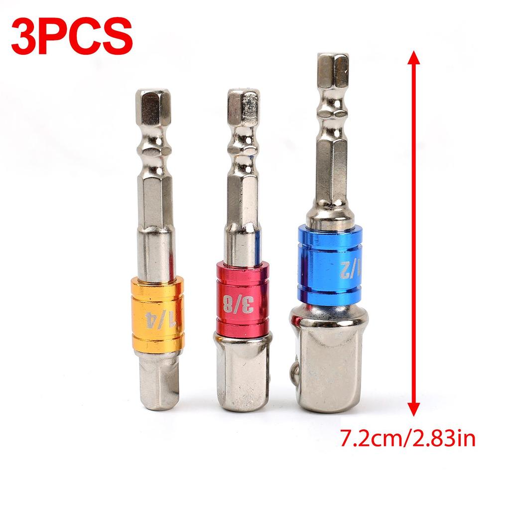 1/4 3/8 1/2 Bit Socket Adapter Set Drill Bit Extension Screwdriver Holder Socket Wrench Tool High Speed Drilling Bits Nut Driver