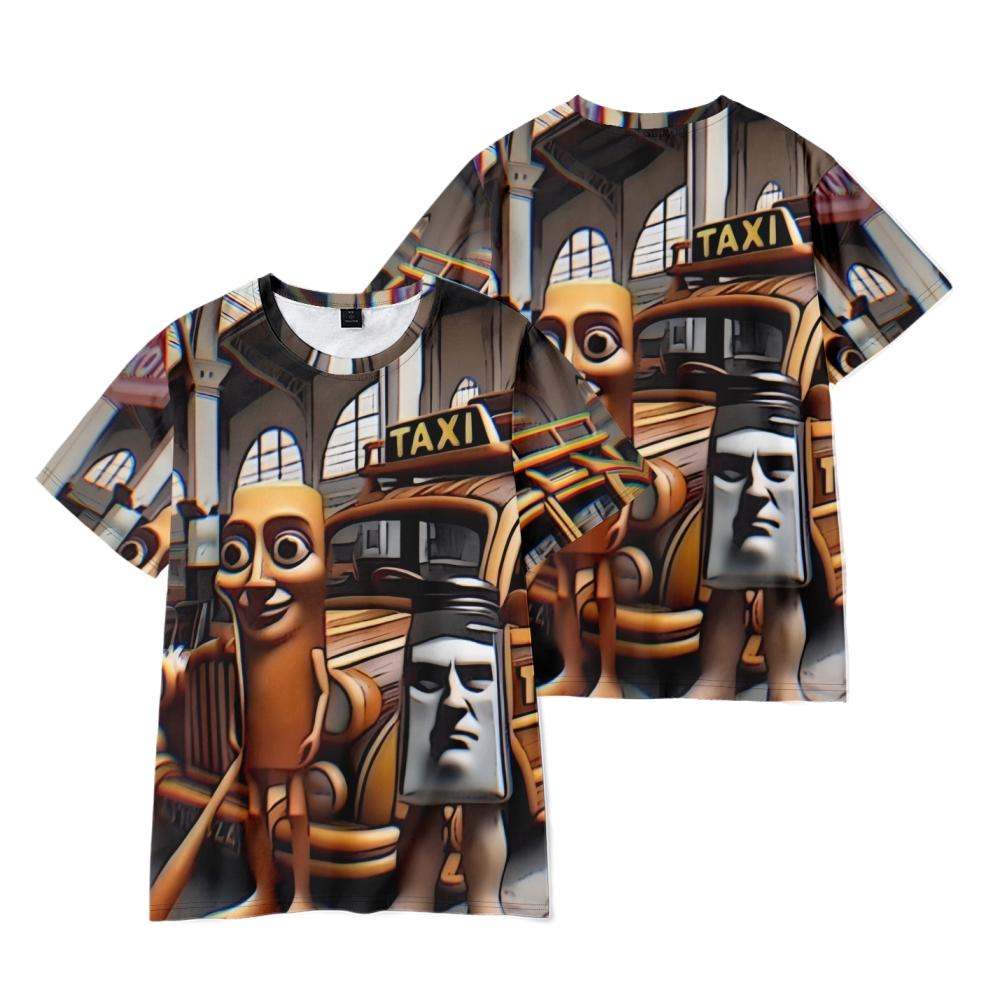 

Fashion Tungtungtung Cartoon T Shirts for Women Men Summer Clothing Fitness O Neck Man T-shirt Oversized Men T-shirts Tops XXS коричневий