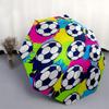 Soccer Ball Pattern Automatic Folding Umbrella  Simple Eight Rib Design, Bright Color Pattern, Durable Iron Frame, Ideal for Travel and Outd