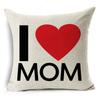 Love Letter Pattern Throw Pillow Covers With Digital Printing Of Short Plush Fabric Car-Shaped Sofa Cushion Home Decor