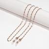 Elegant Gold-Plated Stainless Steel Lips & Mask Lanyard: High-End Titanium Eyeglass Chain