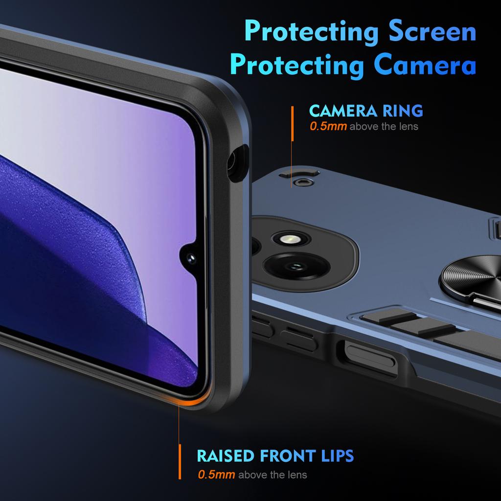 Nárazuvzdorné pouzdro Military Armor pro Honor 400 Pro 400 Lite 5G Ochranný kryt Stojan s kroužkem Fundas Coque