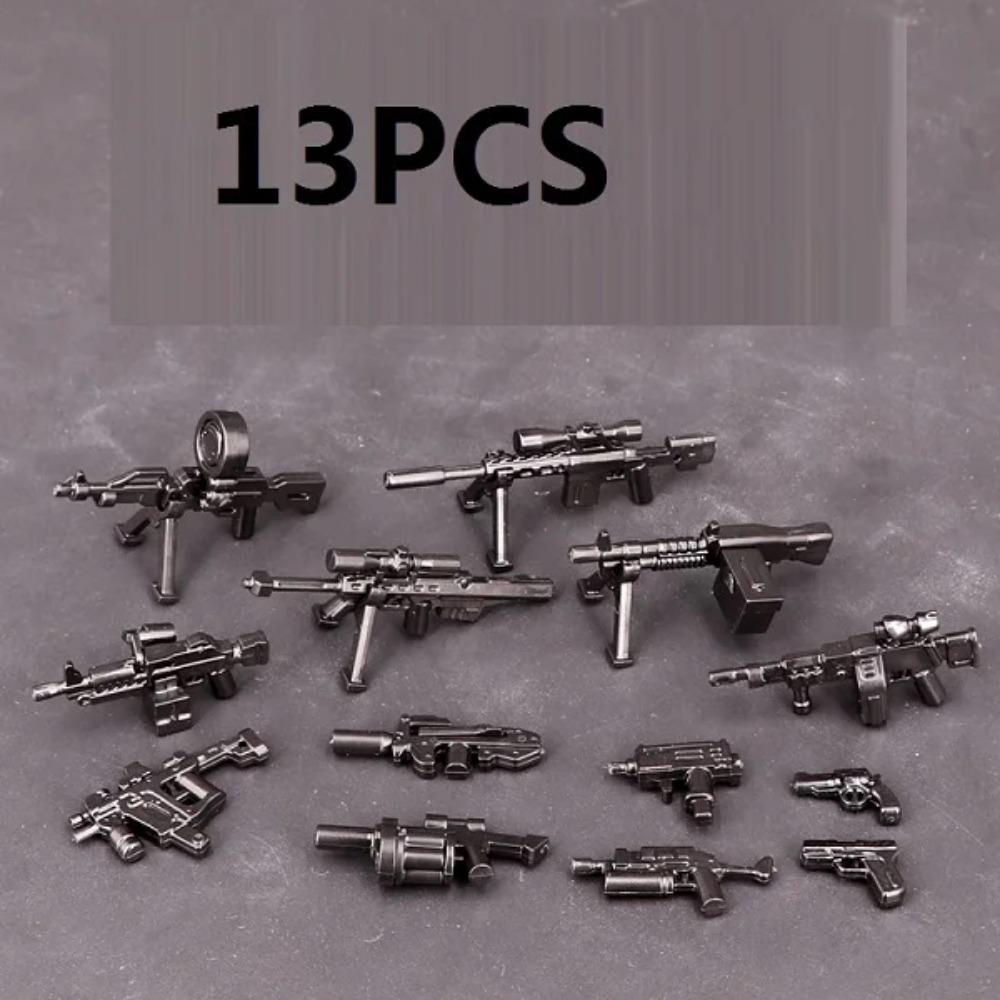 MOC Weaponry Rifle Pistol Equipment Set Guns Military Weapons Compatible Figures Building Block Brick Mini Children Toys Hobbies