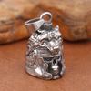 Vintage Gladiator Wolf Skull Guardian Bell Pendant Charm Stainless Steel Necklaces Punk Hip Hop Men Women Jewelry Halloween Gift
