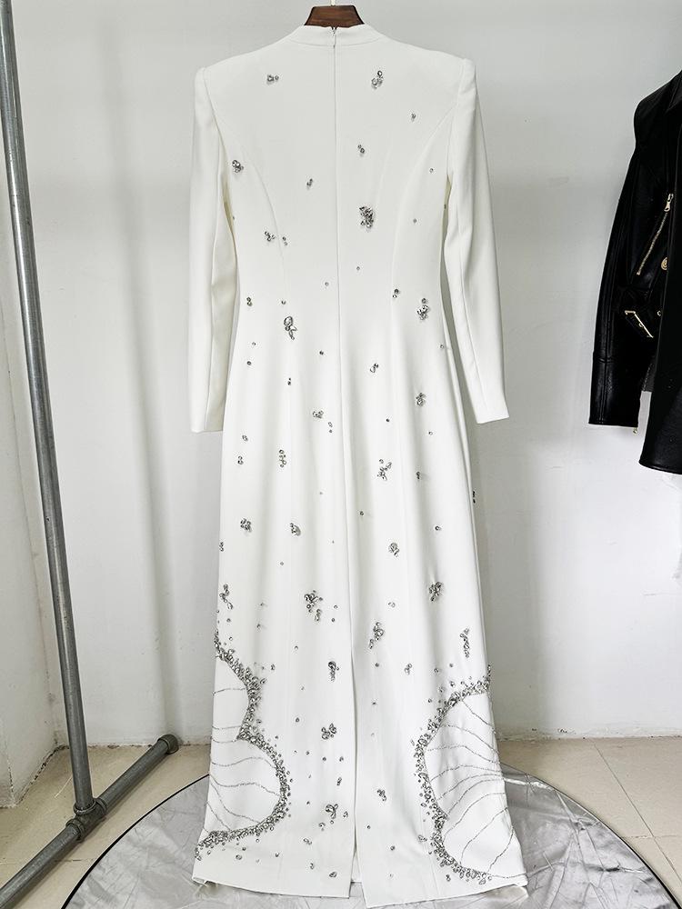 Designer Rhinestone Beaded Evening Gown - In Stock Spring 2025