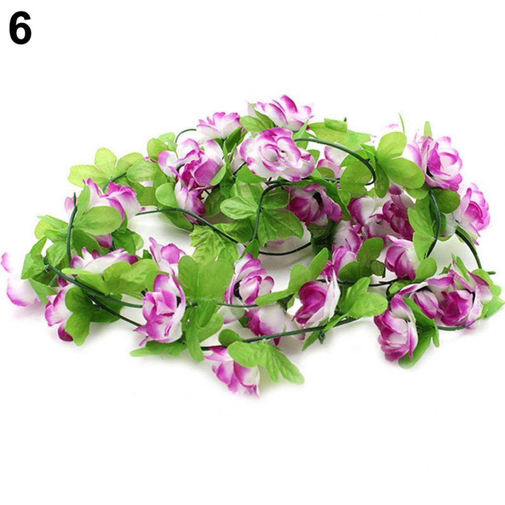 Monoceros Garden Home Wedding Party Decor Fake Flower Garland Artificial Rose Blossom Vine