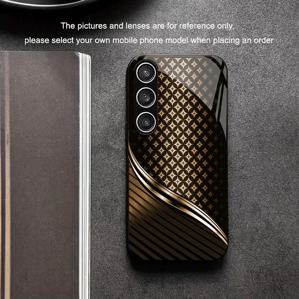 Custodia Telefono Lusso Texture Business Boss Custodia Vetro per Samsung Galaxy S26 S25 S24 S23 S22 S21 FE Ultra Plus Resistente alle Cadute